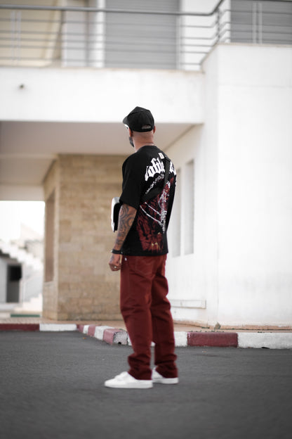 BLACK HORSE T-SHIRT OVERSIZE