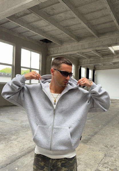 Sweat zippé - grey melange