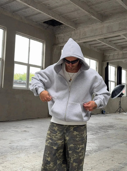 Sweat zippé - grey melange