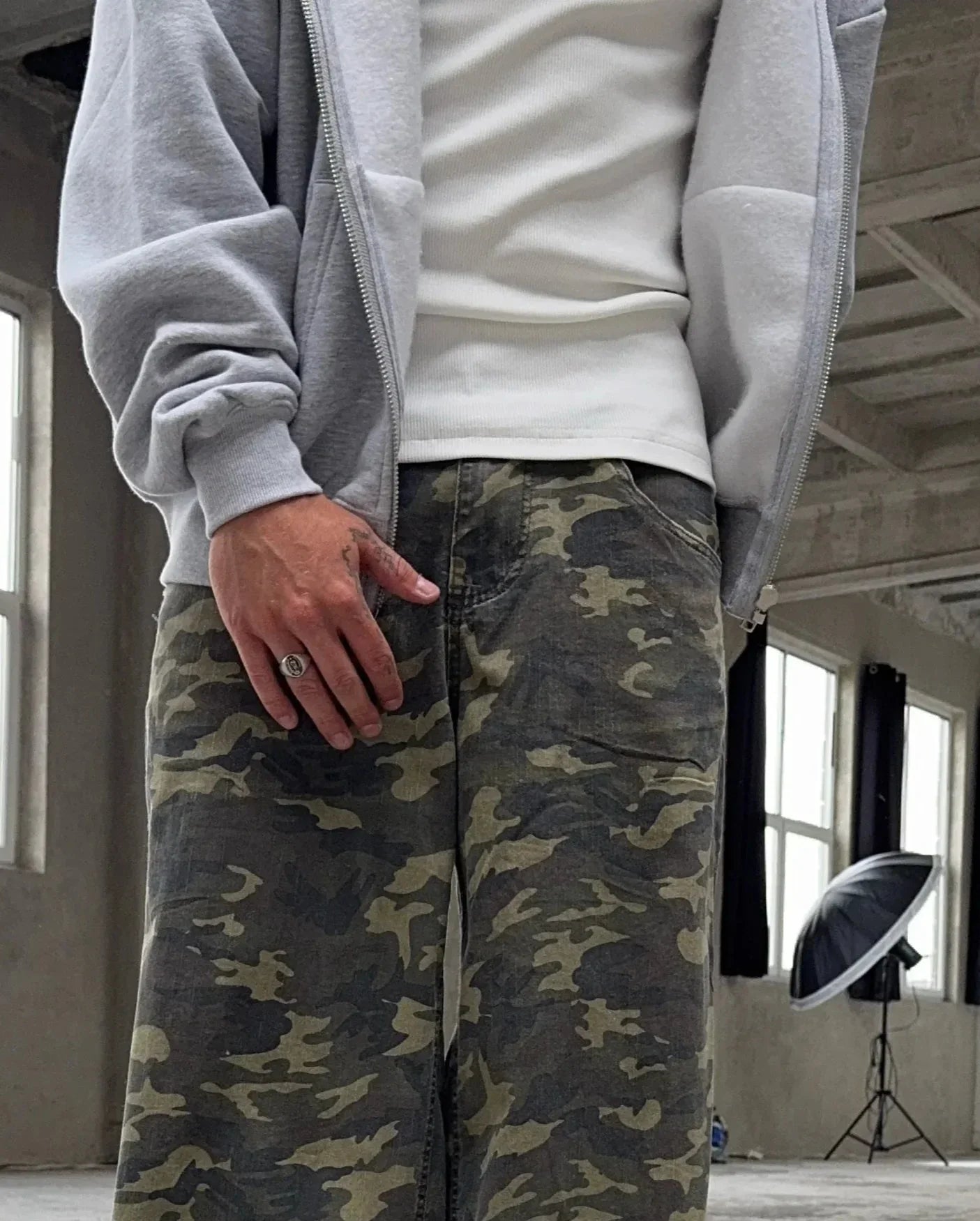 Sweat zippé - grey melange